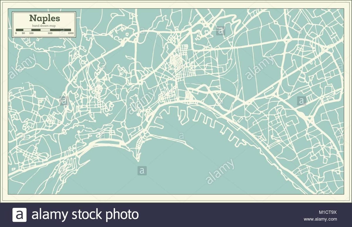 Peta naples itali kota