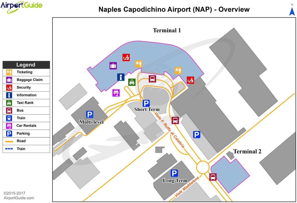 Peta naples terminal lapangan terbang