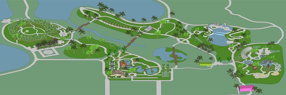 Peta naples taman botanical