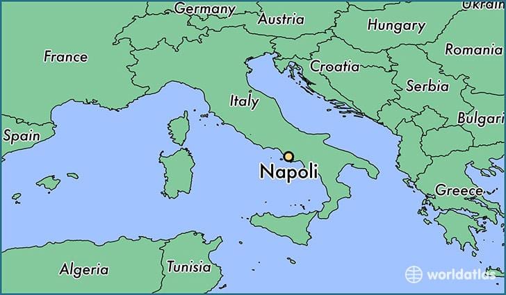 Peta napoli itali