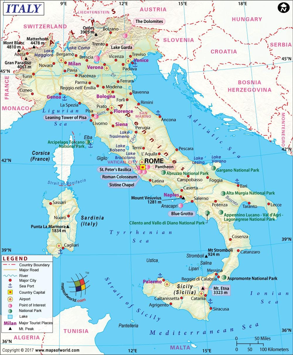 Peta naples itali kawasan sekitarnya