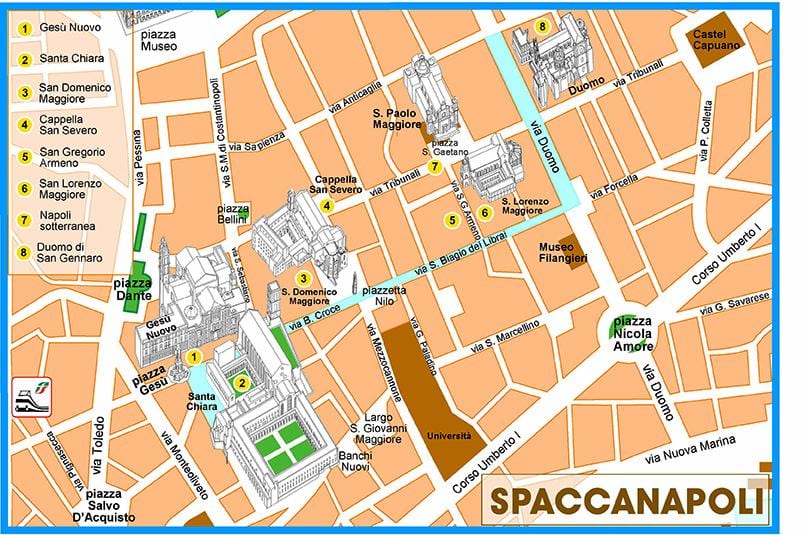Peta spaccanapoli naples