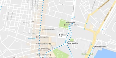 Naples tour berjalan peta