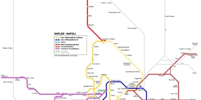 Peta naples itali kereta bawah tanah