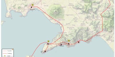 Peta naples itali berjalan tour